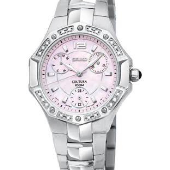 Seiko Coutura 2 Diamond Pink Mop Watch 